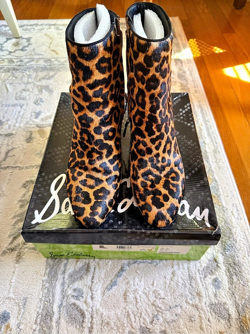 Sam Edelman Taye Leopard Brahma Ankle Bootie